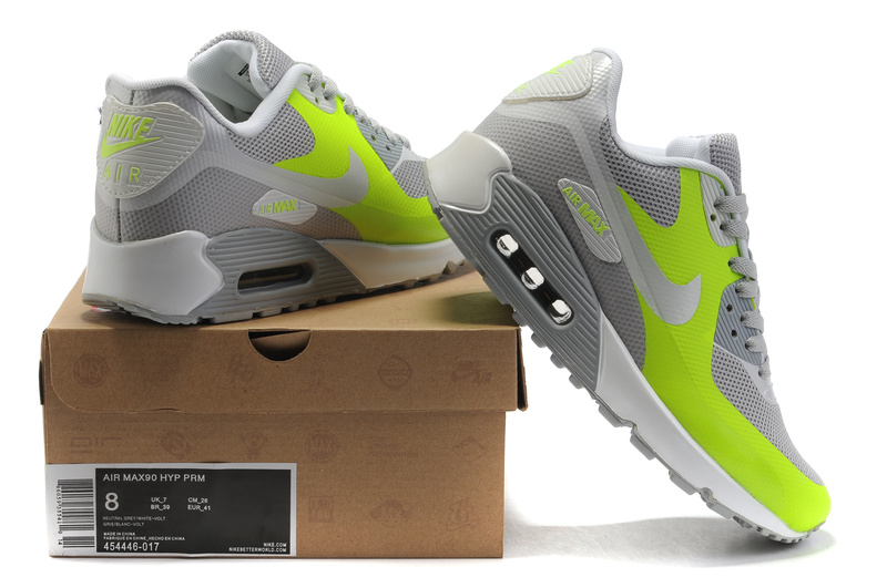 Nike Air Max Shoes Womens Gray/Fluorescence Green Online